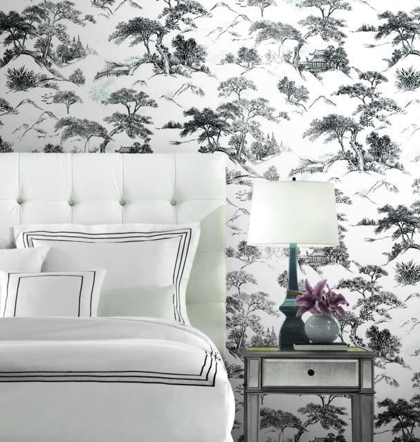 ORIENTAL TOILE PEEL & STICK WALLPAPER