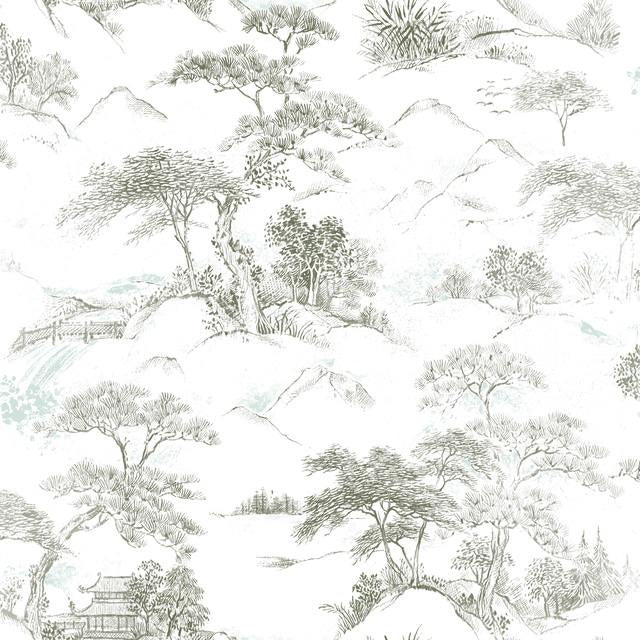 ORIENTAL TOILE PEEL & STICK WALLPAPER
