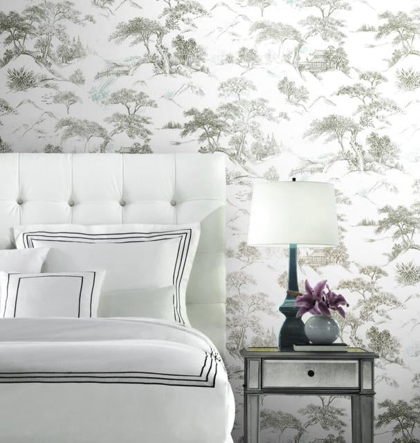 ORIENTAL TOILE PEEL & STICK WALLPAPER