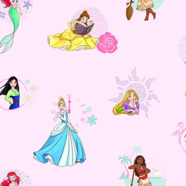 DISNEY PRINCESS POWER PEEL & STICK WALLPAPER