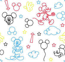 Load image into Gallery viewer, DISNEY MICKEY MOUSE LINE ART PEEL &amp; STICK WALLPAPER