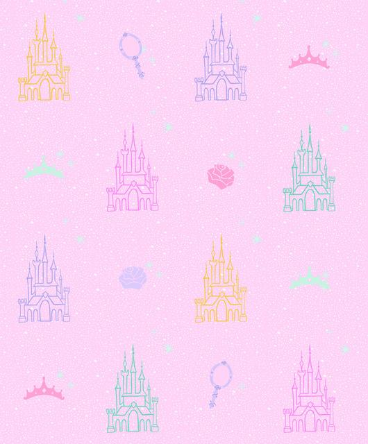 DISNEY PRINCESS CASTLE PEEL & STICK WALLPAPER