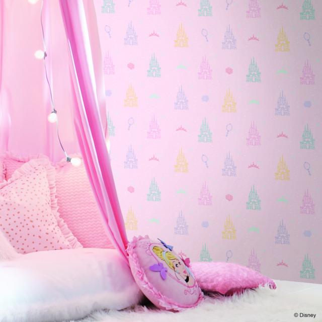 DISNEY PRINCESS CASTLE PEEL & STICK WALLPAPER