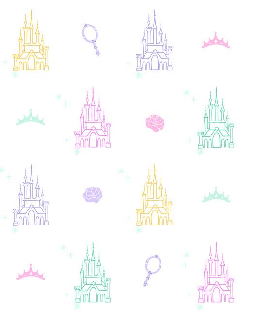 DISNEY PRINCESS CASTLE PEEL & STICK WALLPAPER