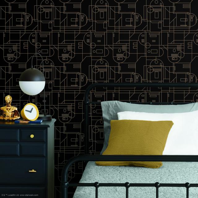 STAR WARS R2D2 GEOMETRIC PEEL & STICK WALLPAPER