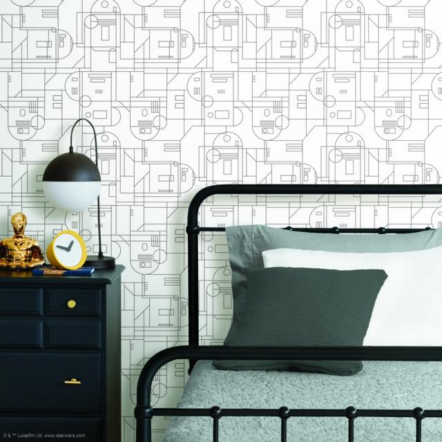 STAR WARS R2D2 GEOMETRIC PEEL & STICK WALLPAPER