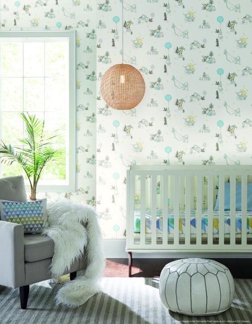 DISNEY WINNIE THE POOH PLAYMATES PEEL & STICK WALLPAPER