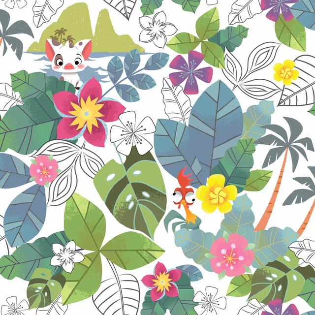 DISNEY MOANA JUNGLE PEEL & STICK WALLPAPER