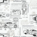 DISNEY AND PIXAR CARS SCHEMATIC PEEL & STICK WALLPAPER PEEL & STICK WALLPAPER