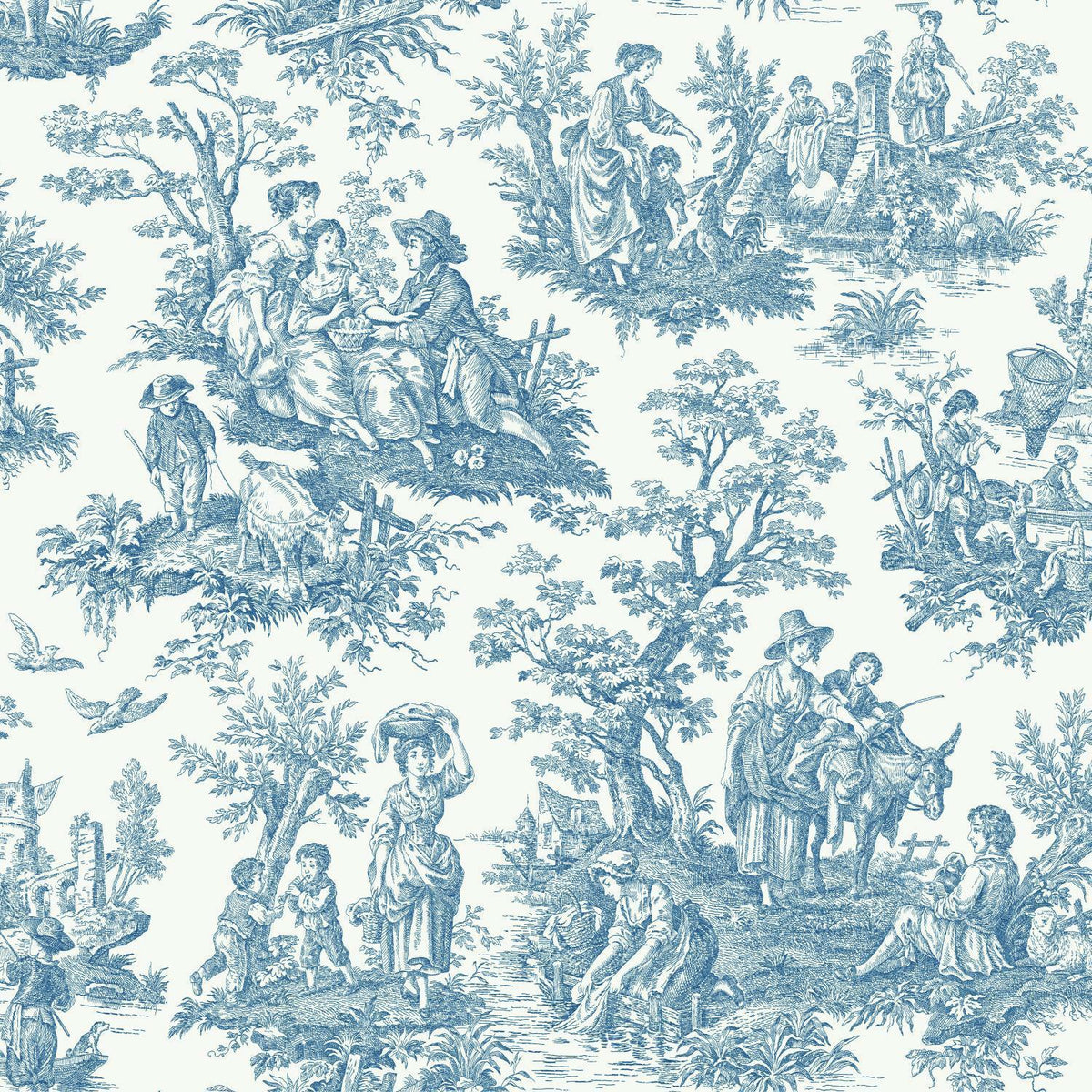 COUNTRY LIFE TOILE PEEL & STICK WALLPAPER