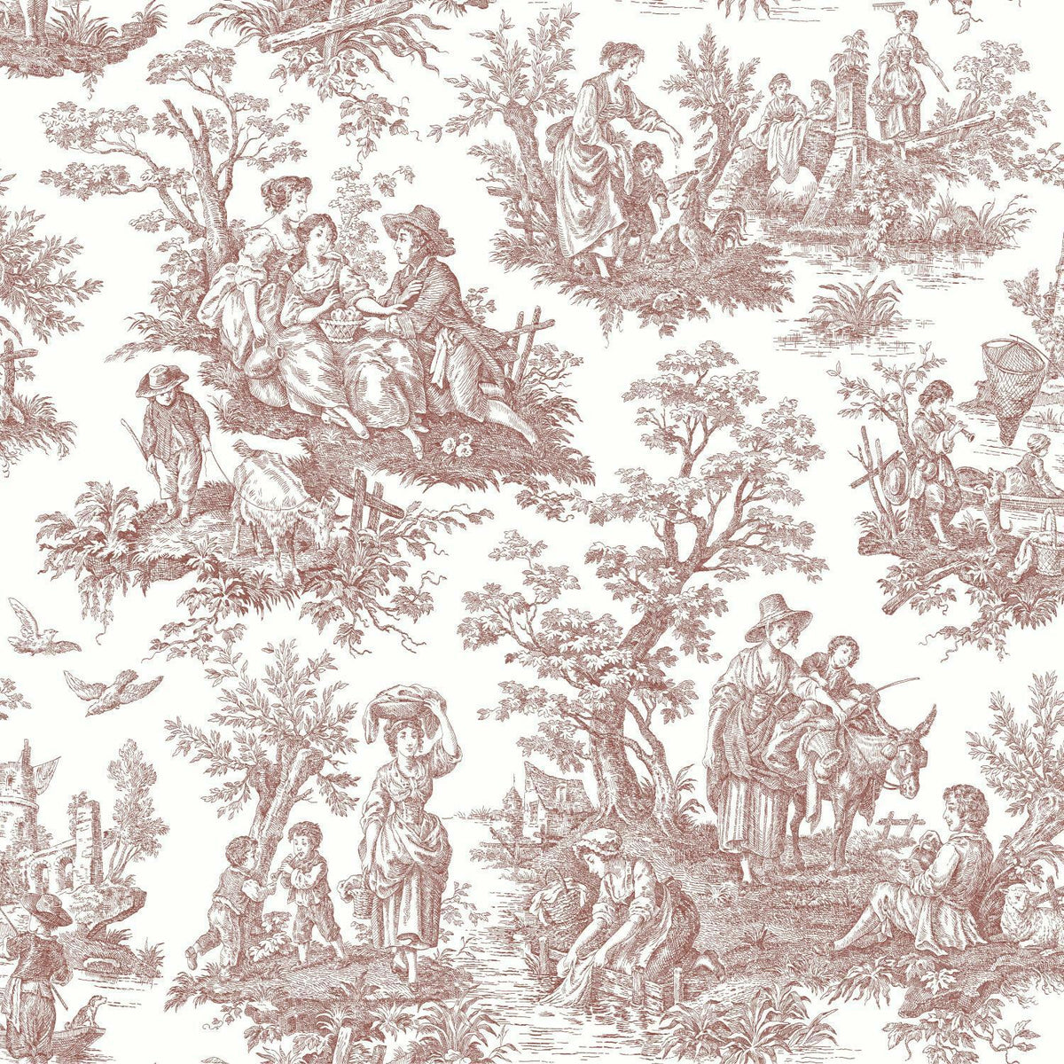 COUNTRY LIFE TOILE PEEL & STICK WALLPAPER