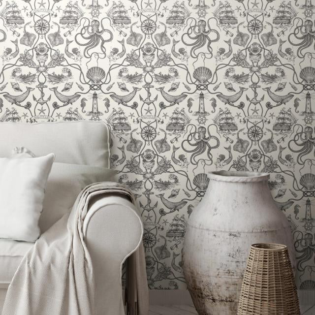 DEEP SEA TOILE PEEL & STICK WALLPAPER