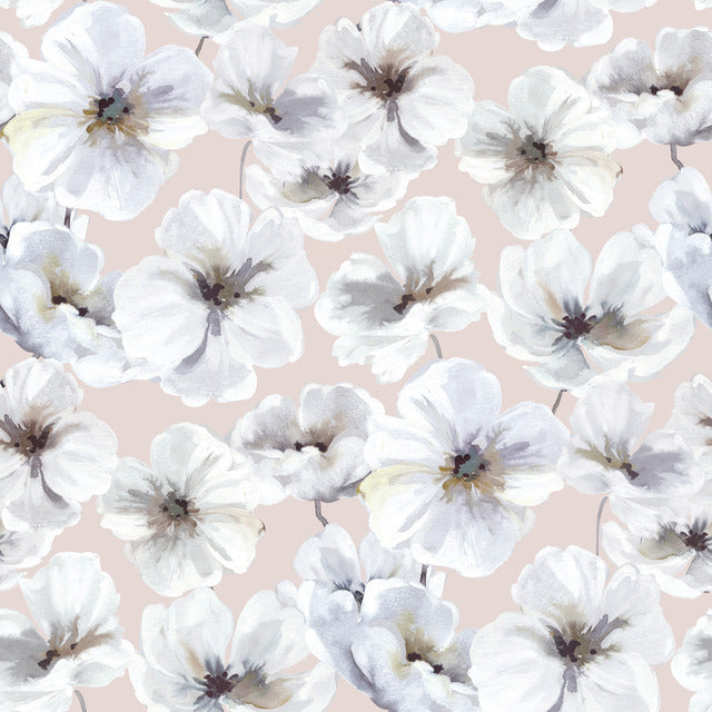 The luscious florals that border Tamara's home inspired the Hawthorn
Blossom pattern.
