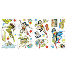 Load image into Gallery viewer, WONDER WOMAN CARTOON PEEL AND STICK WALL DECALS