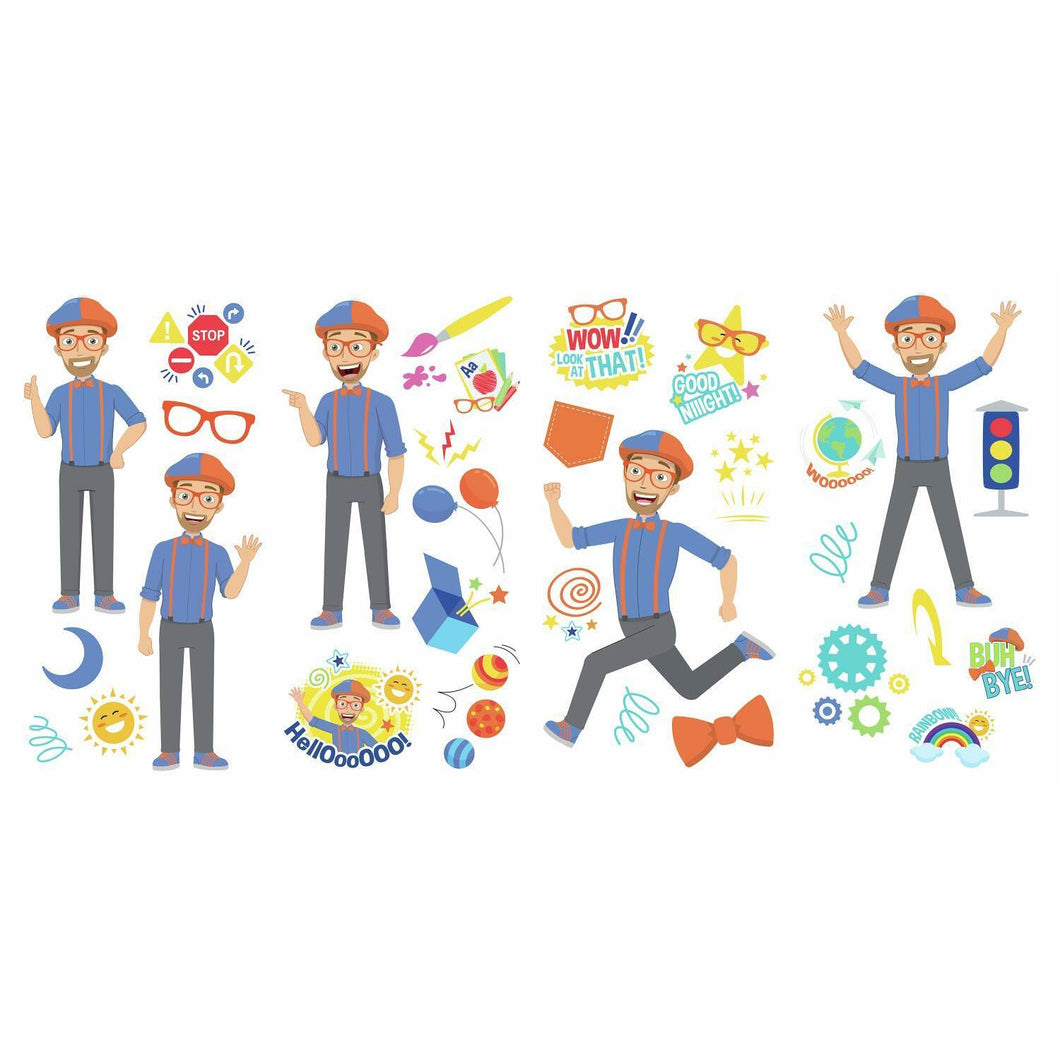 BLIPPI CHARACTER PEEL AND STICK WALL DECALS