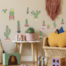 Load image into Gallery viewer, CHRISTMAS CACTI PEEL AND STICK WALL DECALS