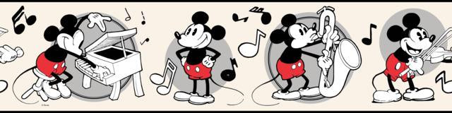 VINTAGE DISNEY MICKEY MOUSE PEEL & STICK WALLPAPER BORDER