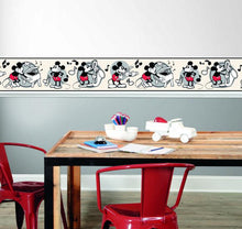 Load image into Gallery viewer, VINTAGE DISNEY MICKEY MOUSE PEEL &amp; STICK WALLPAPER BORDER