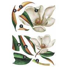 Load image into Gallery viewer, VINTAGE MAGNOLIA PEEL AND STICK GIANT WALL DECALS