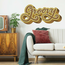 Load image into Gallery viewer, GROOVY RETRO PEEL AND STICK GIANT WALL DECALS