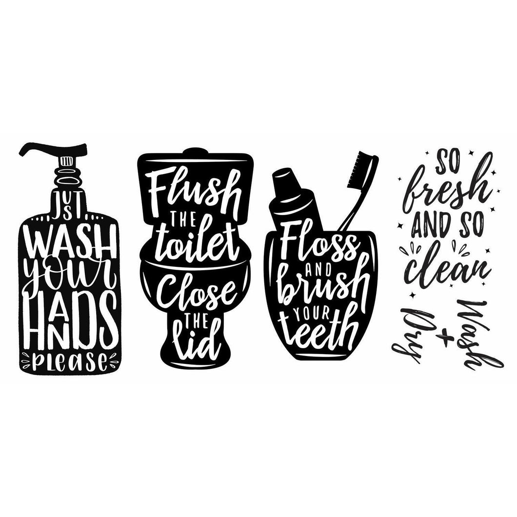 WASH YOUR HANDS SOAP QUOTES PEEL AND STICK WALL DECALS