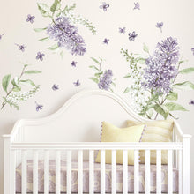 Load image into Gallery viewer, LILAC PEEL AND STICK GIANT WALL DECALS