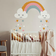 Load image into Gallery viewer, RAINBOW AND HEARTS PEEL AND STICK GIANT WALL DECALS