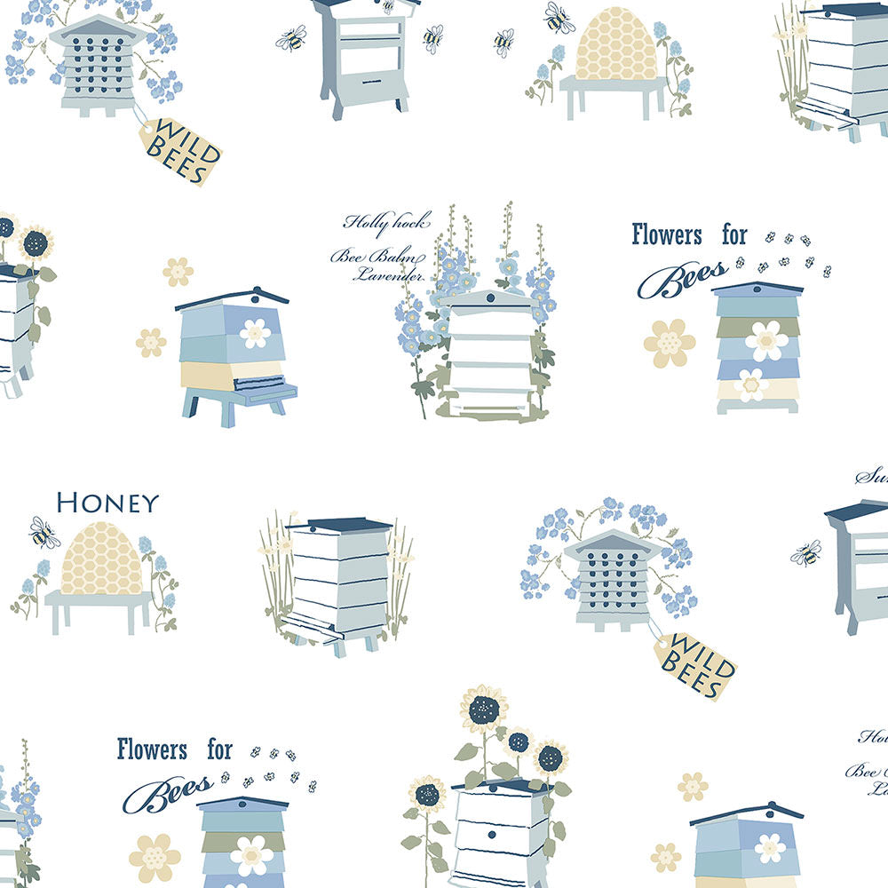 wallpaper, wallpapers, novelty, beehive, flowers, leaves, bee house, words, script, garden
