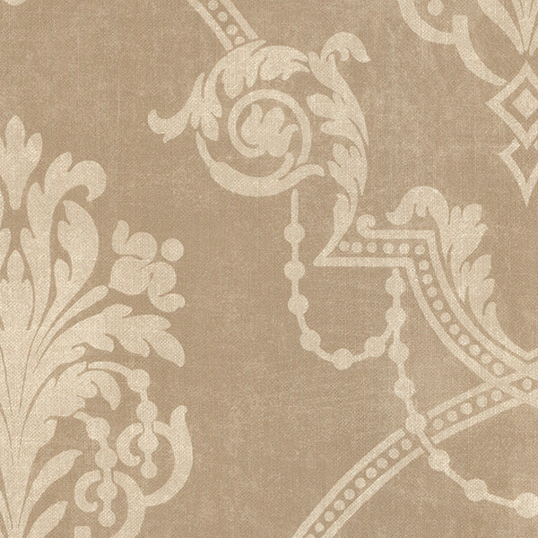 SD25677 Tan and cream damask