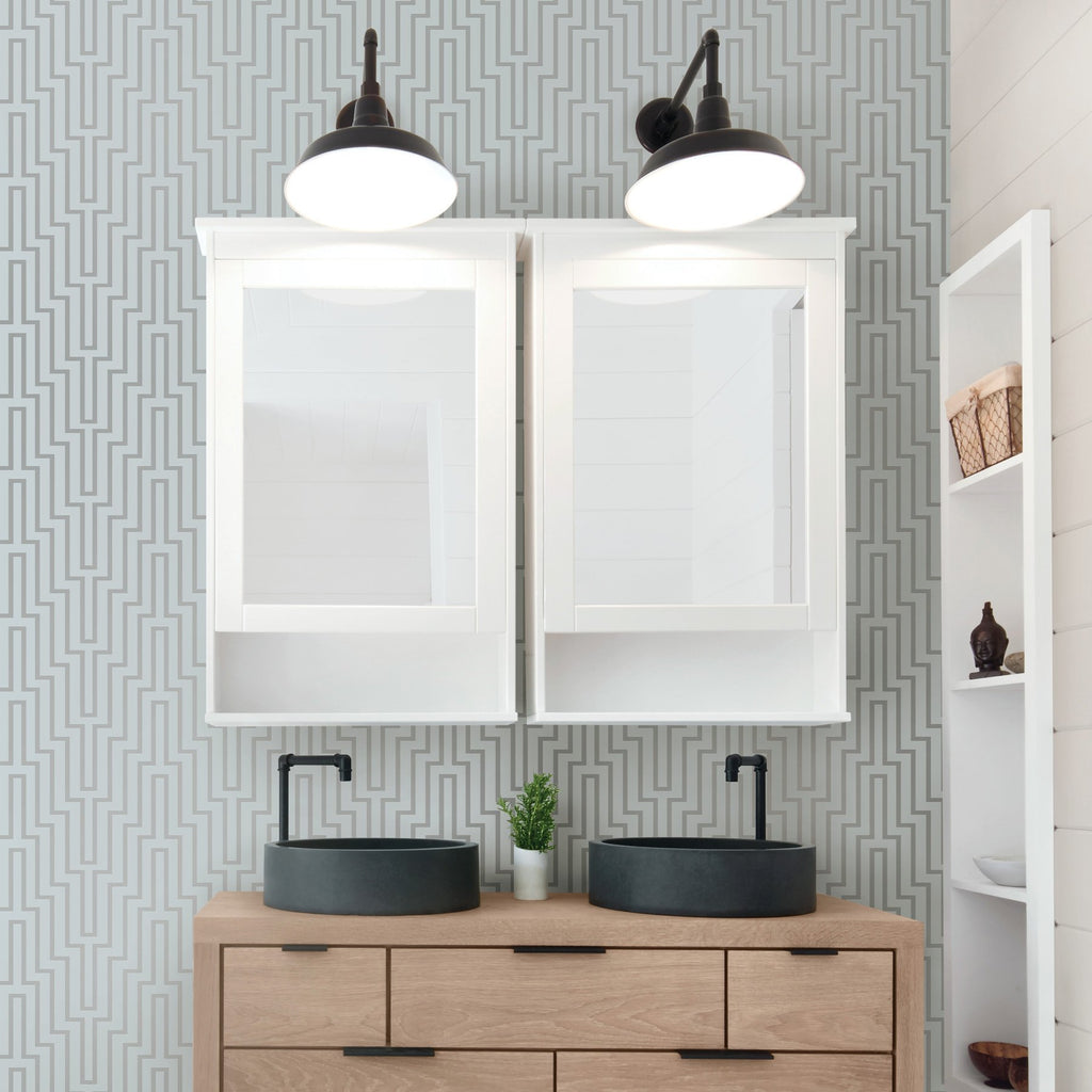Sky Blue Crystalline Self Adhesive Wallpaper