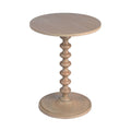 contemporary turned side table, sand grey