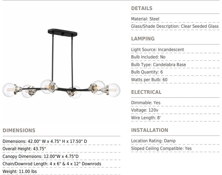 DAVEN ISLAND CHANDELIER