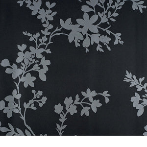 Vg26268. Charcoal bg.  Silver vines and leaves