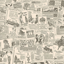 Load image into Gallery viewer, wallpaper, wallpapers, novelty, newspaper, words, pictures, drawings, people, bike, cars
