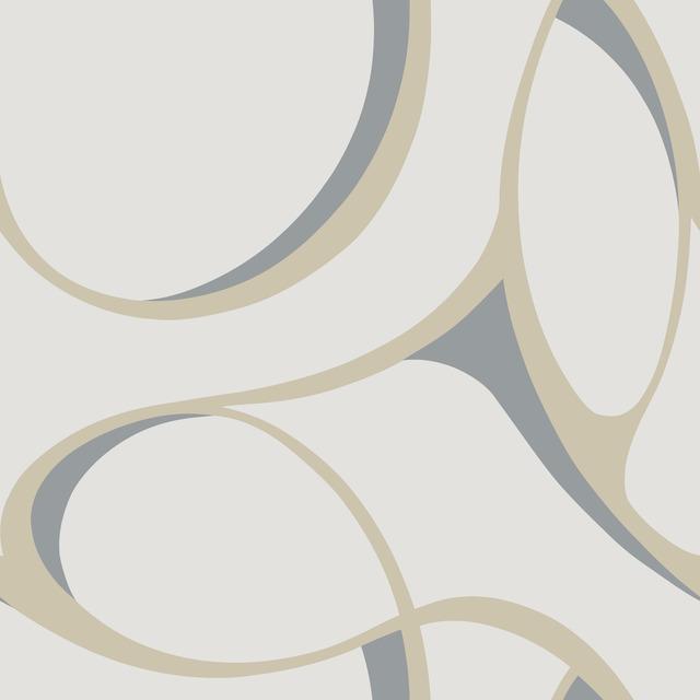 geometric, curvilinear, abstract, contemporary, modern, metallic, mylar