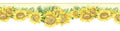KC78052DC. Yellow daisy dye cut border