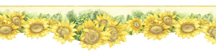 KC78052DC. Yellow daisy dye cut border