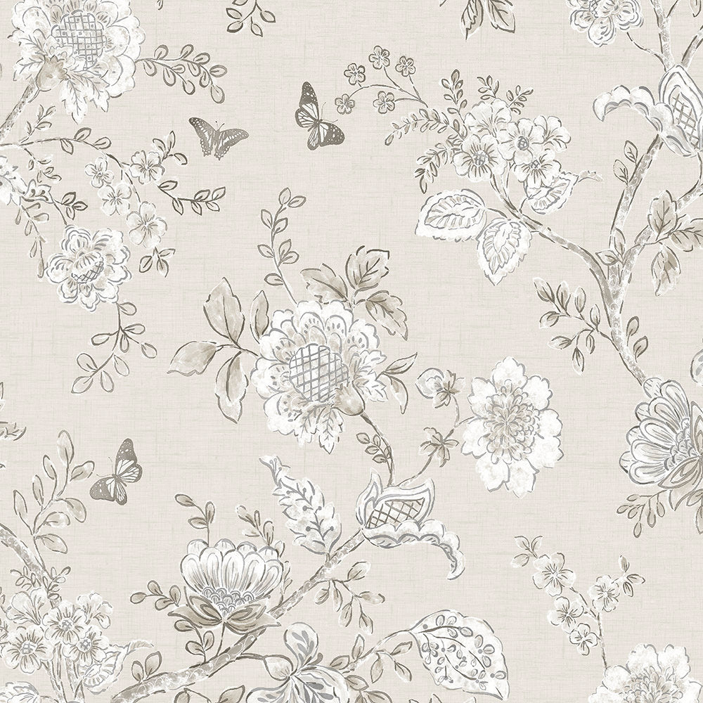 Butterfly Toile Wallpaper