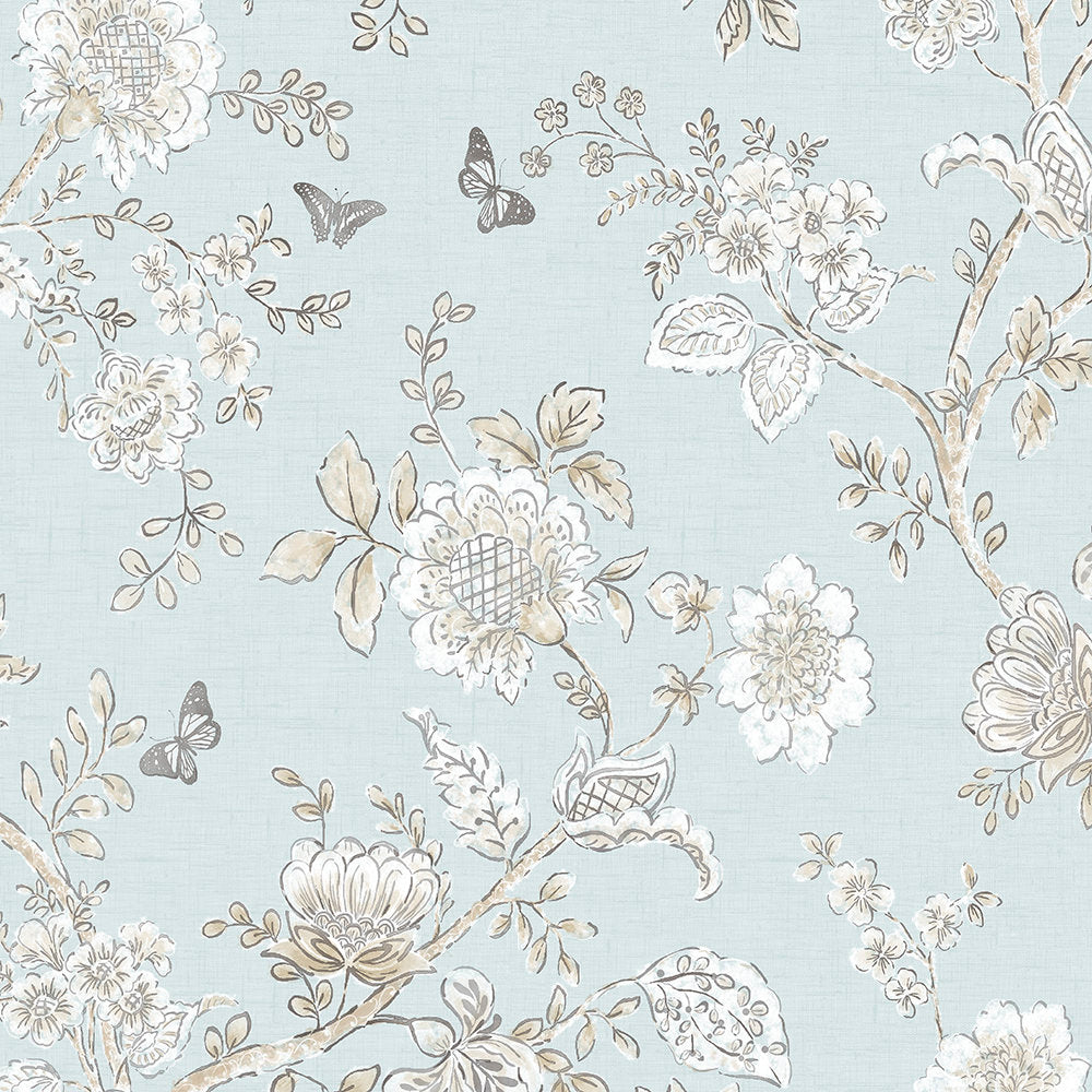 Butterfly Toile Wallpaper