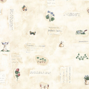 wallpaper, wallpapers, botanical, leaves, flowers, butterflies, script, gardening, tools