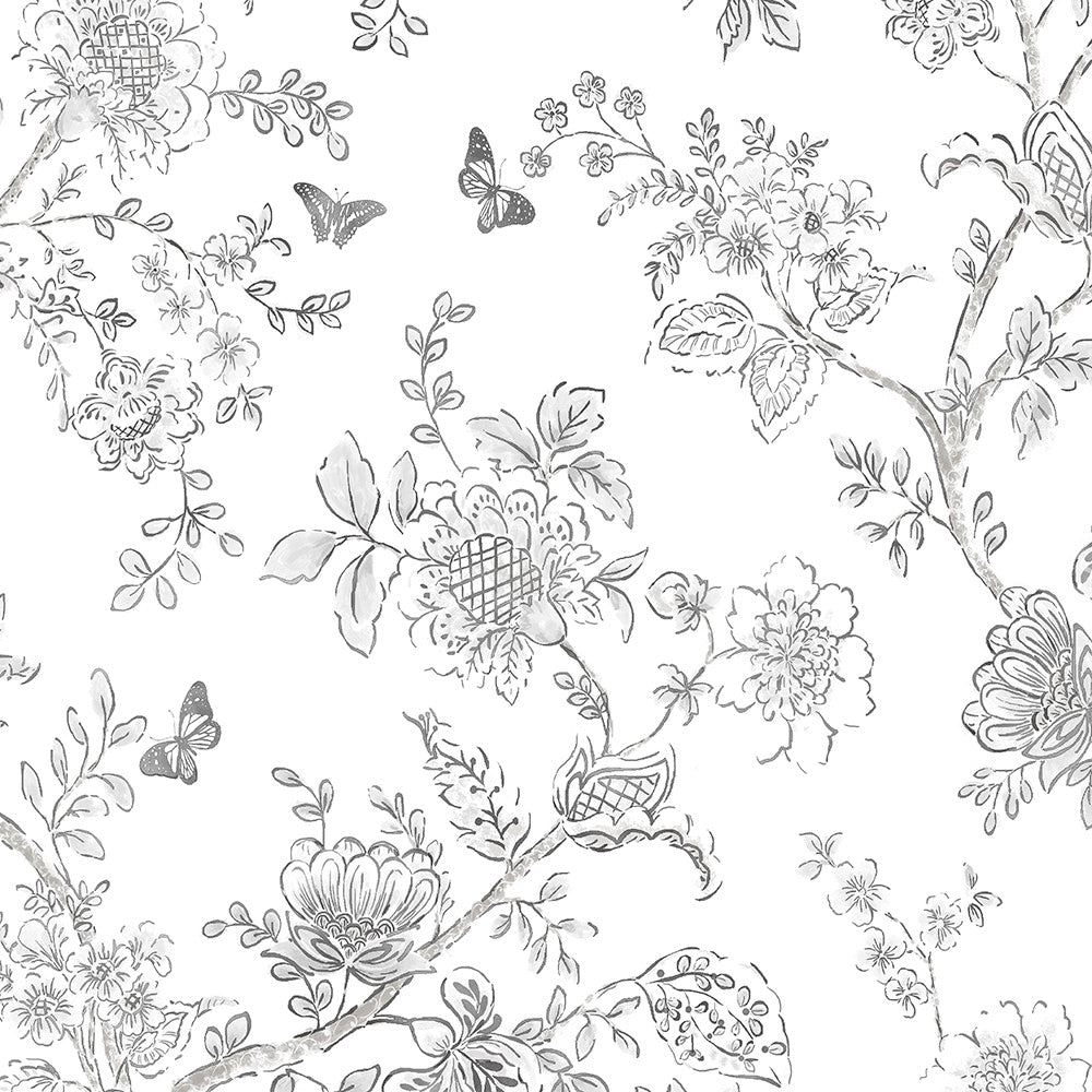 Butterfly Toile Wallpaper