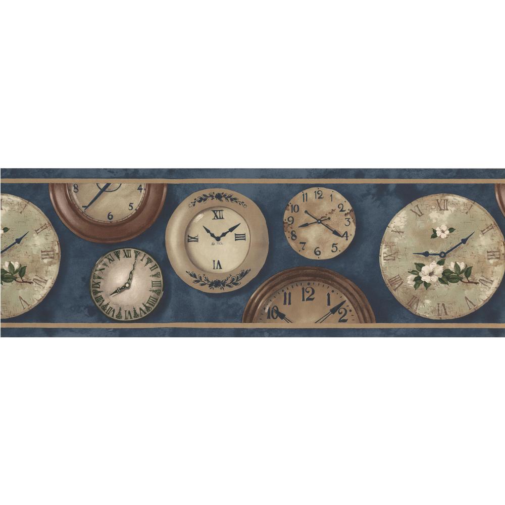 BW7744. Blue bg w/clocks