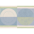 CT78162L blue and green pastel geo. Border
