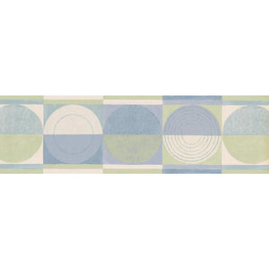CT78162L blue and green pastel geo. Border
