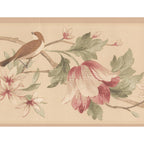 Cream get.w/pink flowers ad bird. HM79331N