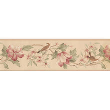 Load image into Gallery viewer, Cream get.w/pink flowers ad bird. HM79331N