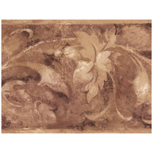 Load image into Gallery viewer, Sepia Beige Abstract Floral Prepasted Wallpaper Border