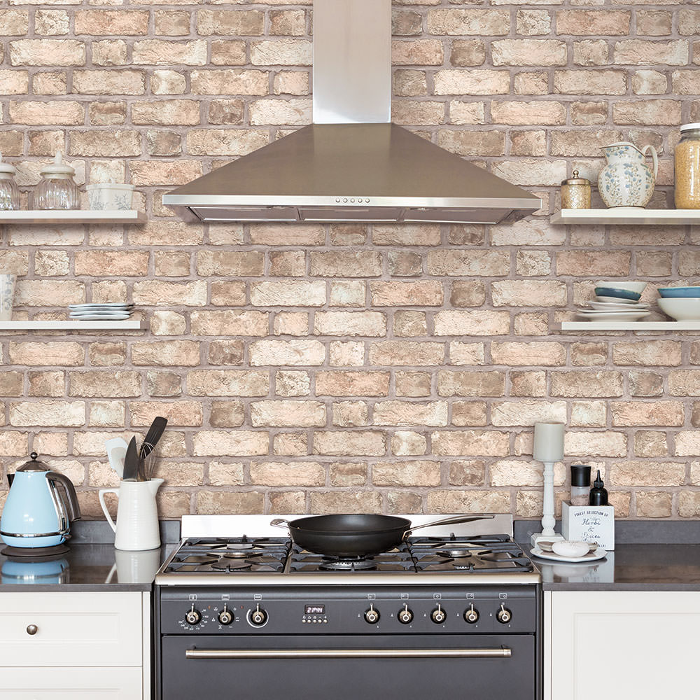 Farmhouse Brick Wallpaper