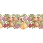 wallpaper, wallpapers, border, fruit, leaves, apples, pears, grapes, plums, cherries, raspberries, die cut