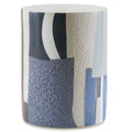 blue garden stool